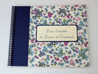 Livre des invités fleurs de liseron bleu