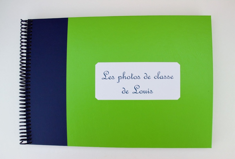 Album photos de classe bleu personnalisé