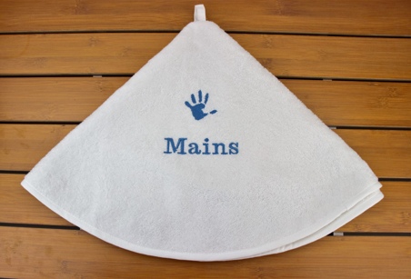 Essuie-mains rond personnalisé E12