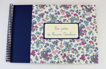 Album spécial nounou fleurs de liserons bleu