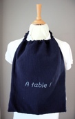 Serviette de table élastiquée et personnalisée Gaze de coton (Enfants ou adultes)