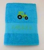 Drap de bain avec tracteur