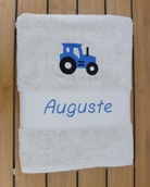 Drap de bain avec tracteur