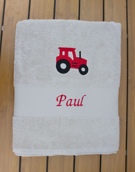 Drap de bain avec tracteur