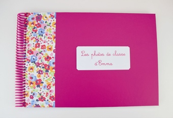 Album pour photos de classe fuchsia et liberty fuchsia