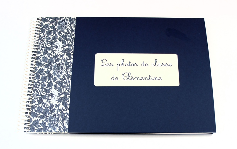 Album pour photos de classe bleu et liberty bleue