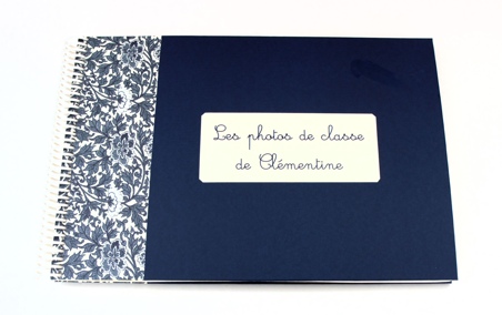 Album pour photos de classe bleu et liberty bleue