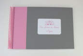 Album photos de classe bicolore gris et rose