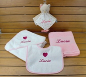 Coffret Nattou chat  Lana et serviette personnalisés