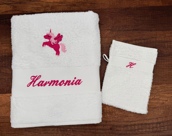 Drap de bain avec licorne