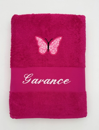 Drap de bain avec motif appliqué