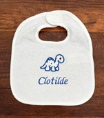 CLOTILDE - Bavoir éponge bébé dinosaure