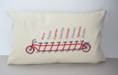 Coussin rectangulaire vélo personnalisé