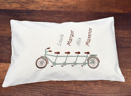 Coussin rectangulaire vélo personnalisé