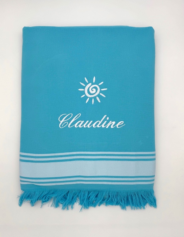 Serviette Fouta éponge personnalisée N8 Serviette Fouta éponge personnalisée N8