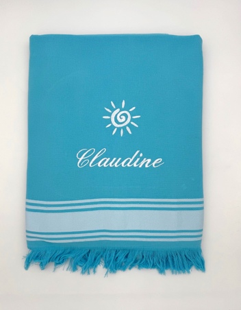 Serviette Fouta éponge personnalisée N8