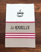 Torchon à rayures personnalisé avec motif