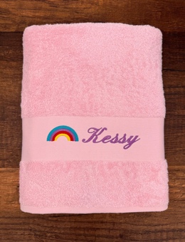 Drap de bain avec arc en ciel