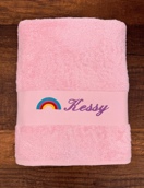 Drap de bain avec arc en ciel Drap de bain avec arc en ciel