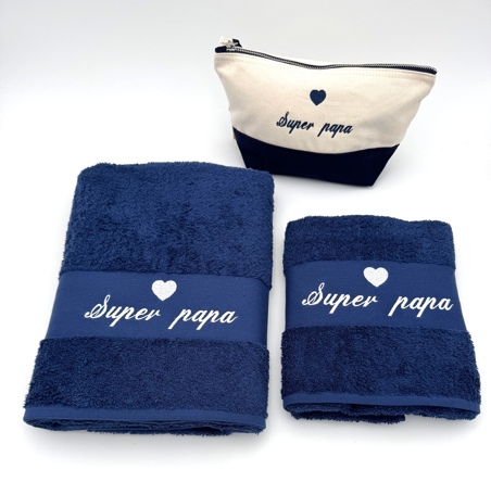 Trousse de toilette et serviette personnalisée