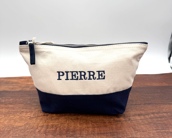 Trousse de toilette bicolore personnalisée prénom Trousse de toilette bicolore personnalisée prénom
