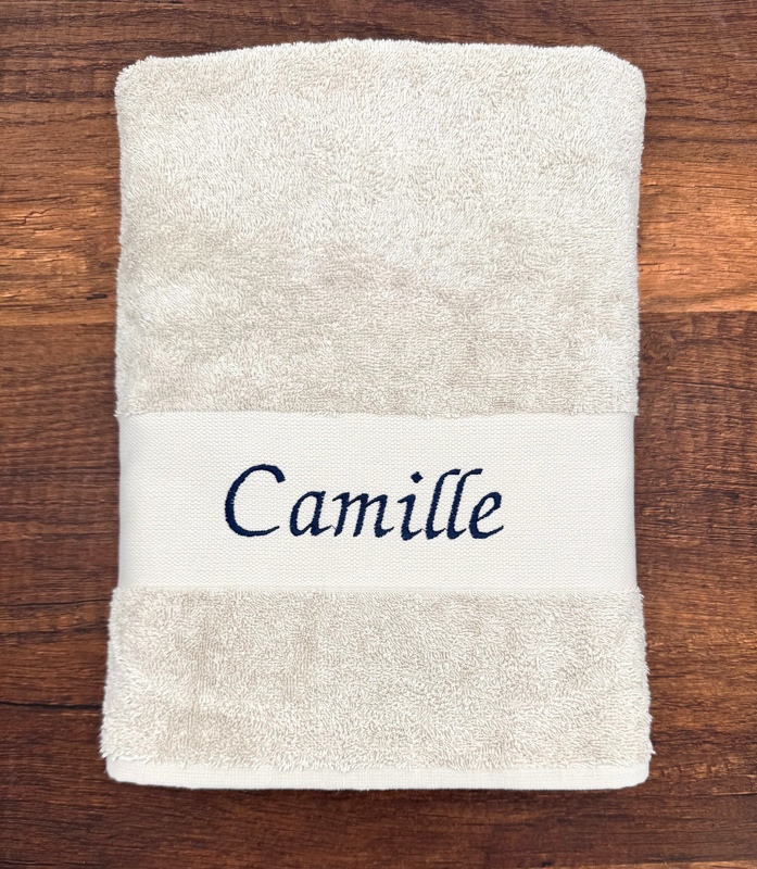 Drap de bain ficelle personnalisé