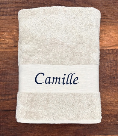 Drap de bain ficelle personnalisé