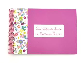 Album ENSEIGNANT ou ATSEM Rose et liberty turquoise et rose ST