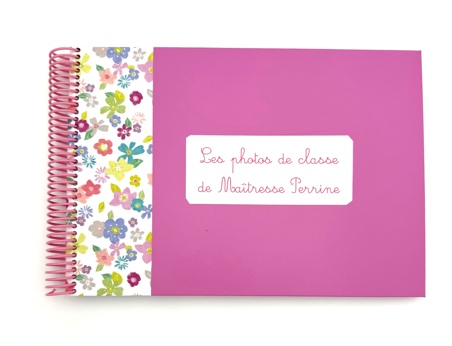 Album ENSEIGNANT ou ATSEM Rose et liberty turquoise et rose ST