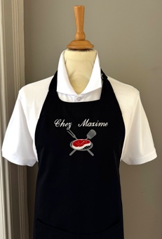 Tablier adulte personnalisé Grillade cotelette