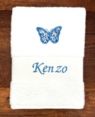 Serviette personnalisée avec motif en tissu