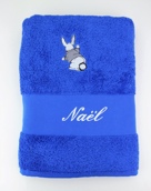 Serviette lapin personnalisée