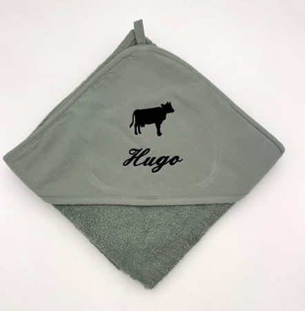 Cape de bain avec motif brodé