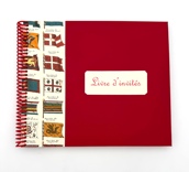 Livre des invités rouge et drapeaux
