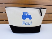 Trousse de toilette bicolore personnalisée avec motif Trousse de toilette bicolore personnalisée avec motif