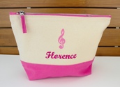 Trousse de toilette bicolore personnalisée avec motif Trousse de toilette bicolore personnalisée avec motif