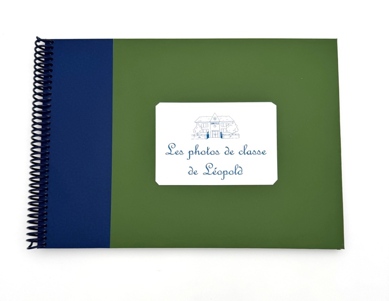 Album photos de classe bicolore vert foncé et bleu Album photos de classe bicolore vert foncé et bleu