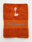 Serviette avec girafe
