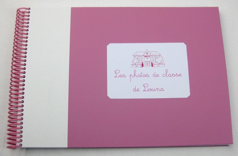 Album enseignants rose et blanc personnalisé Album enseignants rose et blanc personnalisé