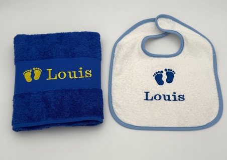 Coffret bavoir et serviette