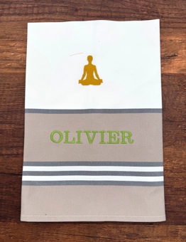 Torchon à rayures personnalisé et avec motif