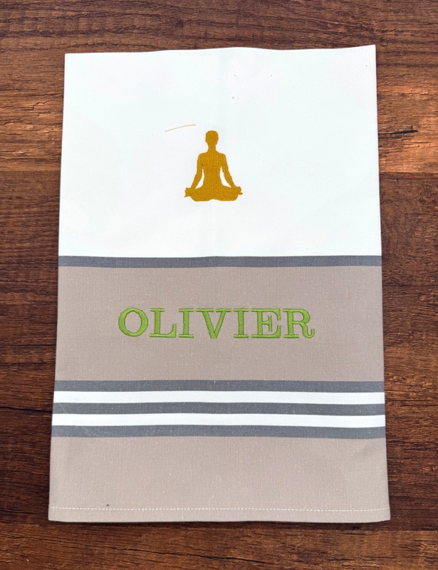 Torchon à rayures personnalisé et avec motif