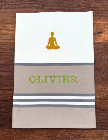 Torchon à rayures personnalisé et avec motif