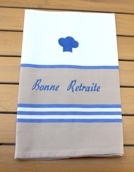 Torchon à rayures personnalisé et avec motif