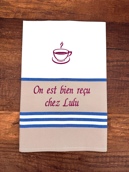 Torchon à rayures personnalisé et avec motif