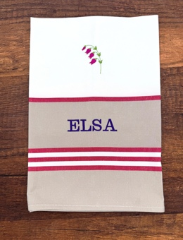 Torchon à rayures personnalisé et avec motif
