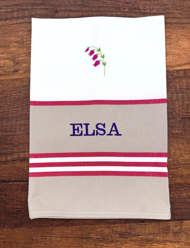 Torchon à rayures personnalisé et avec motif