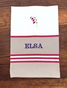 Torchon à rayures personnalisé et avec motif