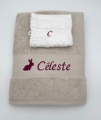 Drap de bain avec motif