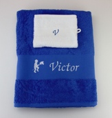 Drap de bain avec motif